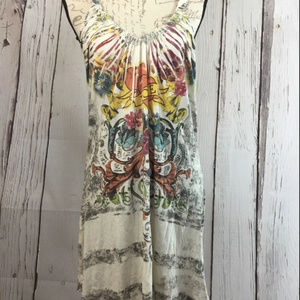 Elan Bohemian Tattoo Summer Dress Large